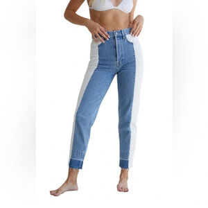 PAC Sun two tone ultra high waist slim jeans size 25 in excellent condition